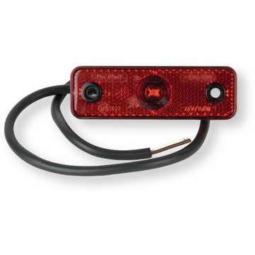 Feu d'encombrement rouge ADR LED 24 volts sortie câble 90°